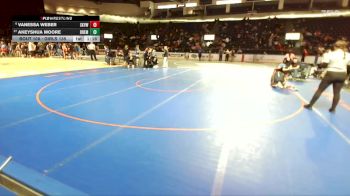 Girls 135 lbs Champ. Round 1 - Akeyshua Moore, Bremerton (Girls) vs Vanessa Weber, Skyview (Girls)