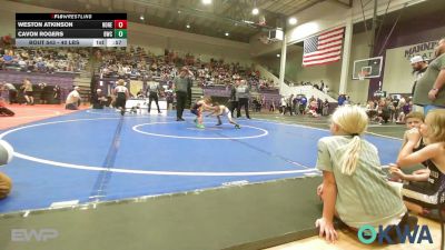 40 lbs Consolation - Weston Atkinson, Honey Badgers Wrestling Club vs Cavon Rogers, Berryhill Wrestling Club