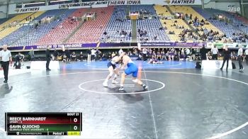 133 lbs 2nd Wrestleback (16 Team) - Gavin Quiocho, Glenville State University vs Reece Barnhardt, UMary