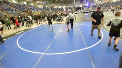 90 lbs Consi Of 16 #2 - Lane Mattive, Sargent Wrestling vs Kolson Thurmon, High Kaliber