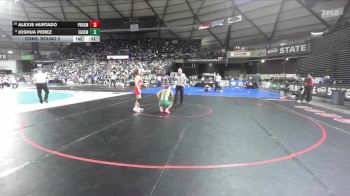 Boys 2A 120 lbs Cons. Round 2 - Joshua Perez, Evergreen (Seattle) vs Alexis Hurtado, Prosser