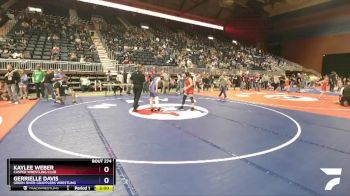 124-136 lbs Semifinal - Kaylee Weber, Casper Wrestling Club vs Gerrielle Davis, Green River Grapplers Wrestling