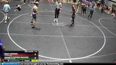 113 lbs 1st Place Match - Kenneth Doying Macafee, Southern Wolves vs Ricky Springs, Garage Boys