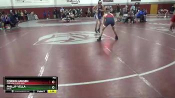 120 lbs Champ. Round 1 - Corbin Hansen, Crimson Cliffs High vs Phillip Vella, Basic