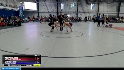 116 lbs 1st Place Match - Chloe Loyd, Cornell College vs Abby Nelson, Wisconsin Stevens Point