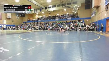 130lbs Champ. Round 4 - Violet McMurtry, Prairie (Girls) vs Claire Hume, Squalicum (Girls)
