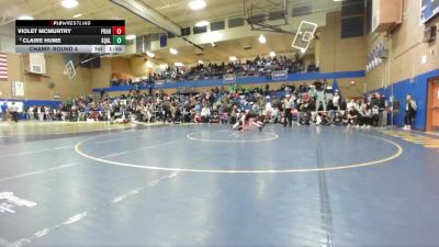 130lbs Champ. Round 4 - Violet McMurtry, Prairie (Girls) vs Claire Hume, Squalicum (Girls)