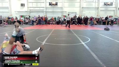 120 lbs Round 3 (10 Team) - Joseph Foalima, Carolina Hammer Squad vs Kane Dauber, Ohio Gold 24K