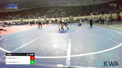 132 lbs Consi Of 4 - Aiden Morales, Woodland Wrestling Club vs Zavian Jamerson, Tulsa Blue T Panthers