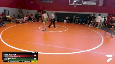 105 lbs Round 3 (6 Team) - Cooper Ham, WAR vs Nick Mattox, Pirate Wrestling Club