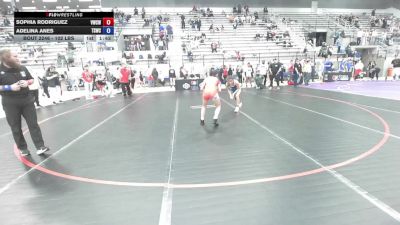 102 lbs Semis - Sophia Rodriguez, Victory Wrestling-Central WA vs Adelina Anes, Team Selma Wrestling Club