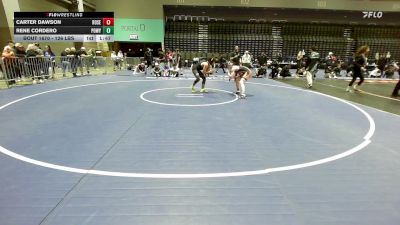 126 lbs Consi Of 8 #1 - Carter Dawson, Roseburg vs Rene Cordero, Poway