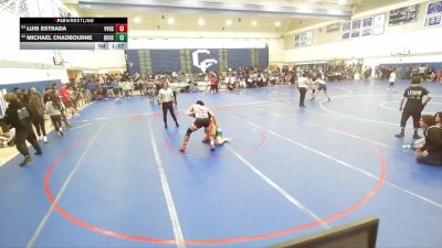 190 lbs Champ. Round 2 - Michael Chadbourne, Brea Olinda High School vs Luis Estrada, Valley View High School