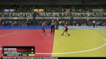 65 lbs Champ. Round 1 - Emmett Coffin, Pursuit Wrestling Minnesota vs Dax Romsdahl, Saint James Cyclones