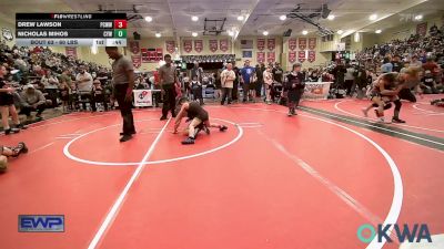 60 lbs Consi Of 4 - Drew Lawson, Ponca City Wildcat Wrestling vs Nicholas Mihos, Coweta Tiger Wrestling