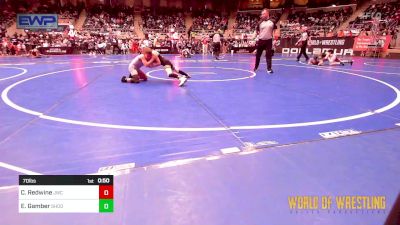 70 lbs Round Of 16 - Camren Redwine, Juggernaut Wrestling Club vs Ezra Gamber, Shootbox