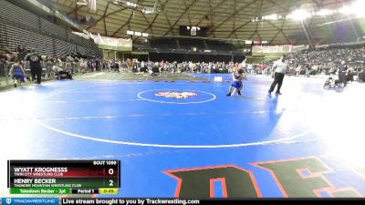 77 lbs Champ. Round 2 - Henry Becker, Thunder Mountain Wrestling Club vs Wyatt Krognesss, Twin City Wrestling Club