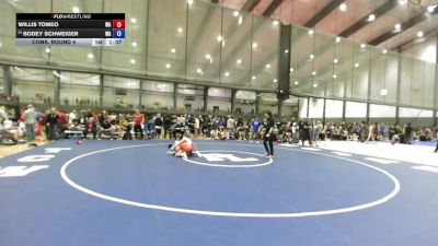 16U Boys FS - 113 lbs Cons. Round 4 - Willis Tomeo, WA vs Bodey Schweiger, WA