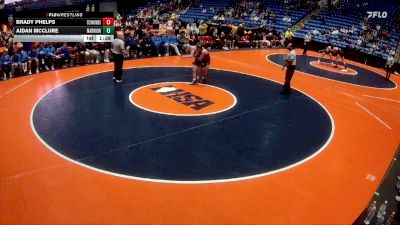 120 lbs Quarterfinals (8 Team) - Brady Phelps, Schaumburg (H.S.) vs Aidan McClure, Aurora (Marmion Academy)