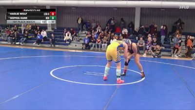 170 lbs 1st Place Match - Hadlie Wolf, Lexington vs Sophia Kane, Norton Community HS