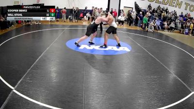 285 lbs Quarterfinal - Will Stohl, Upper St. Clair vs Cooper Bentz, Thomas Jefferson