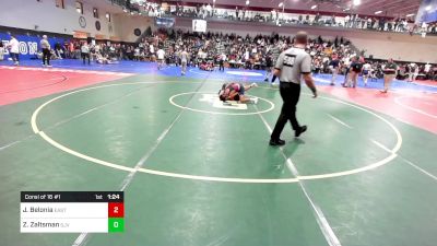 113 lbs Consi Of 16 #1 - Jayden Belonia, Eastern Regional vs Zach Zaltsman, St. John Vianney