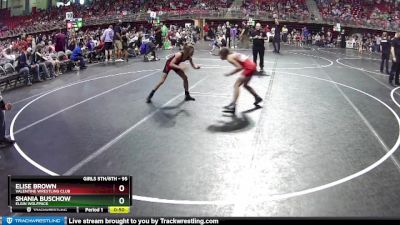 95 lbs Cons. Round 2 - Shania Buschow, Elgin Wolfpack vs Elise Brown, Valentine Wrestling Club