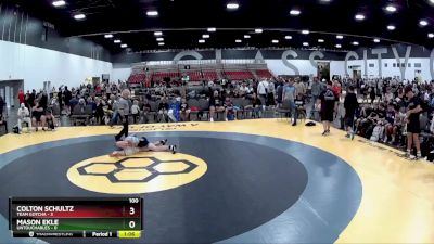 100 lbs Placement Matches (8 Team) - Colton Schultz, Team Gotcha vs Mason Ekle, Untouchables