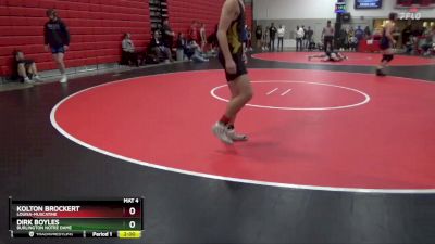 150 lbs Round 4 - Dirk Boyles, Burlington Notre Dame vs Kolton Brockert, Louisa-Muscatine