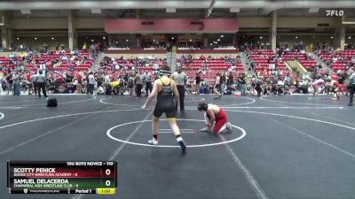 110 lbs Cons. Round 1 - Samuel DeLacerda, Chaparral Kids Wrestling Club vs Scotty Penick, Dodge City Wrestling Academy