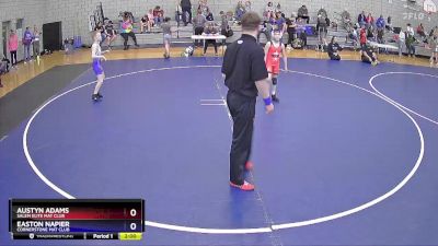 74 lbs Round 5 - Austyn Adams, Salem Elite Mat Club vs Easton Napier, Cornerstone Mat Club