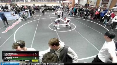 120 lbs Champ. Round 2 - Liam Fletcher, Mt. Spokane vs Logan Loaiza, Post Falls