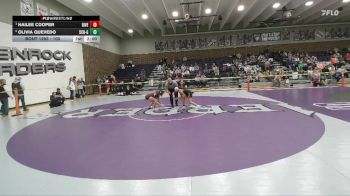 100 lbs Semifinal - Hailee Cooper, Riverton vs Olivia Quevedo, Scottsbluff Girls