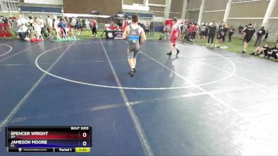 138 lbs Champ. Round 2 - Spencer Wright, WY vs Jameson Moore, CA