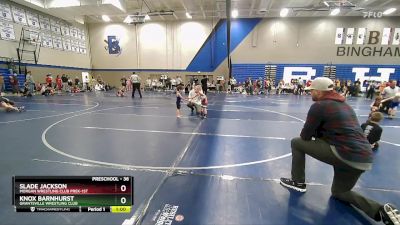 36 lbs Quarterfinal - Slade Jackson, Morgan Wrestling Club Prek-1st vs Knox Barnhurst, Grantsville Wrestling Club