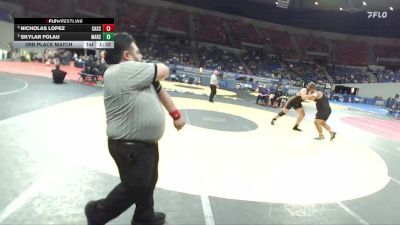 4A Boys 285 lbs 3rd Place Match - Nicholas Lopez, Cascade Boys vs Skylar Folau, Marshfield Boys