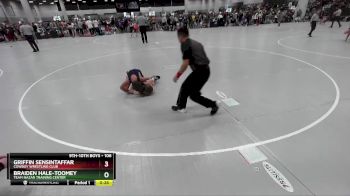 106 lbs Cons. Round 6 - Griffin Sensintaffar, Cowboy Wrestling Club vs Braiden Hale-Toomey, Team Nazar Training Center