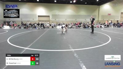 74 lbs Semifinal - Axton Wittenburg, Immortal Athletics WC vs Wyatt Sweitzer, Sanderson Wrestling Academy