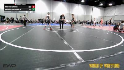 84 lbs 7th Place - Tristen Cross, Best Trained 12U vs Braden Thompson, Jokers 12U