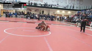 157 lbs Finals (8 Team) - Daniel Hague, Delaware Military Academy vs Landen Messick, Laurel