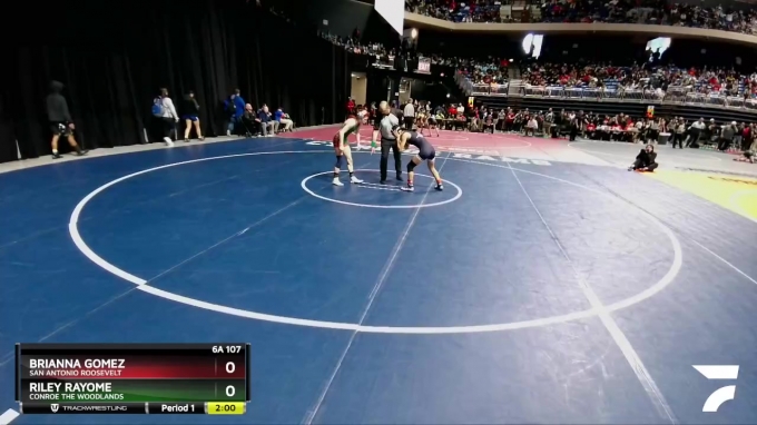 Roosevelt Riley 6A 107 lbs Champ. Round 1 - Riley Rayome, Conroe The Woodlands vs ...
