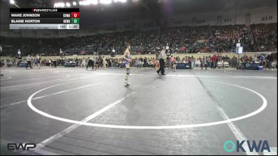 58 lbs Round Of 32 - Wake Johnson, Comanche Takedown Club vs Blaine Horton, Newkirk Takedown Club