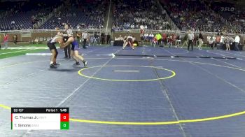 D2-157 lbs Semifinal - Cory Thomas Jr., Pontiac HS vs Timothy Simons, OA Carlson HS