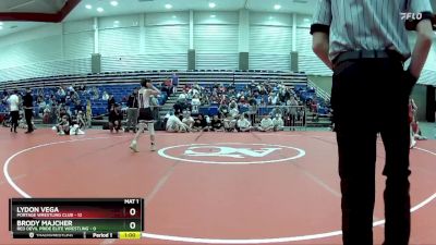 90 lbs Round 2 (6 Team) - Lydon Vega, Portage Wrestling Club vs Brody Majcher, Red Devil Pride Elite Wrestling