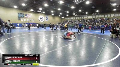 126 lbs Champ. Round 1 - Nathan Abbott, Camarillo vs Ezekial Gonzalez, Oxnard