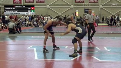 157 lbs Quarterfinal - Zach Soda, New England College vs Andrew Pratt, Trinity (CT)