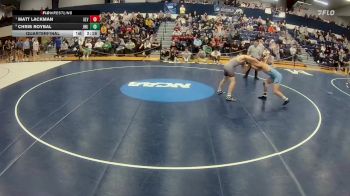 165 lbs Quarterfinal - Matt Lackman, Alvernia University vs Chris Roybal, Johns Hopkins
