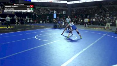 105 lbs Consi Of 16 #1 - Hannah Ramirez, Fremont (Sunnyvale) (CC) vs Cali Barela, Wheatland (SJ)