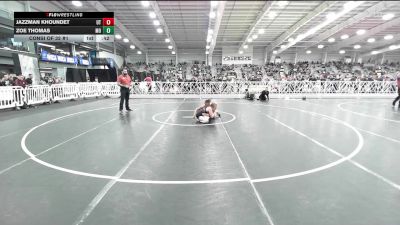 120 lbs Consi Of 32 #1 - Jazzman Khoundet, UT vs Zoe Thomas, MO