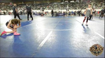 70 lbs Consi Of 16 #2 - Boone Hayes, Weatherford Youth Wrestling vs Josie Cink, Husky Wrestling Club